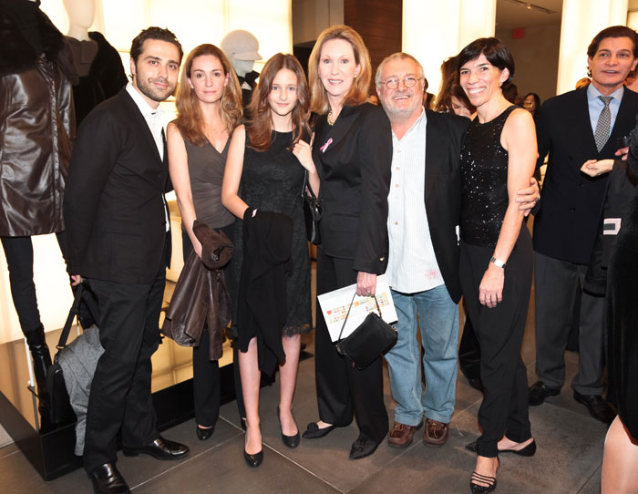 Antonio Pio Saracino, 
Adriana Echavarria-Eisenhower, Anne Eisenhower, Marta Luz Gutiérrez, and
 Edgar Batista at opening of 'El Mercado' by Colombian artist, Marta Luz
 Gutiérrez